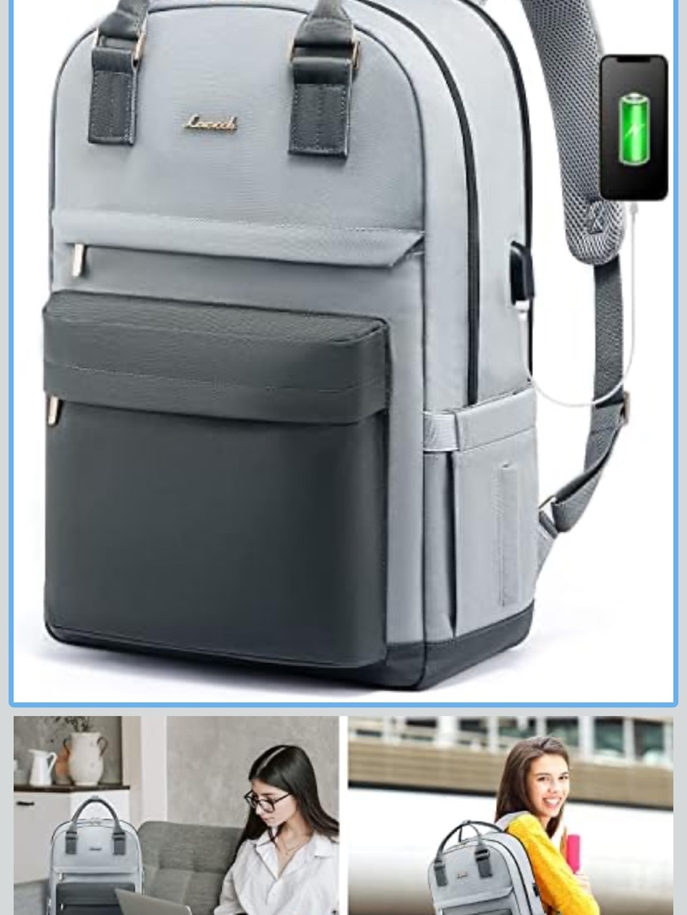 Insulated cooler backpack with USB port new